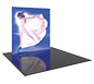 Formulate™ Master 8′ Straight Backlit Display · Left Angle View in a 10′ × 10′ Space