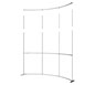 Formulate™ Master 10′ × 10′ Horizontally Curved Backwall · Right Angle View (Exploded Extension Hardware)