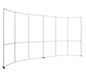 Formulate™ Master 20′ × 10′ Horizontally Curved Backwall · Left Angle View (Hardware Only)