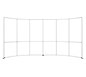 Formulate™ Master 20′ × 10′ Horizontally Curved Backwall · Front View (Hardware Only)