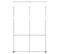 Formulate™ Master 8′ × 10′ Straight Backwall · Front View (Exploded Extension Hardware)