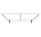 Formulate™ Master 10′ × 10′ Straight Backwall · Top View (Exploded Extension Hardware)
