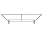 Formulate™ Master 10′ × 10′ Straight Backwall · Top View (Hardware Only)