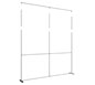 Formulate™ Master 10′ × 10′ Straight Backwall · Left Angle View (Exploded Extension Hardware)