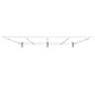 Formulate™ Master 20′ × 10′ Straight Backwall · Top View (Exploded Extension Hardware)