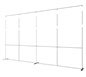 Formulate™ Master 20′ × 10′ Straight Backwall · Right Angle View (Exploded Extension Hardware)