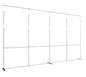 Formulate™ Master 20′ × 10′ Straight Backwall · Left Angle View (Exploded Extension Hardware)