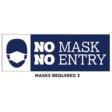 Peel & Stick Wall Signs · Masks Required 3