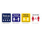 Peel & Stick Wall Signs · Social Distance 1, 2, 3 & 4