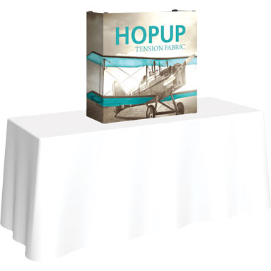 Hop Up™ 1×1 Tabletop Display with Full Fitted Graphic