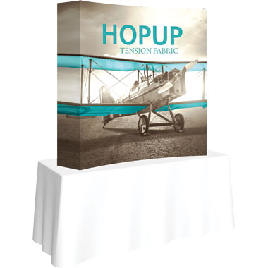 Hop Up™ 2×2 Curved Tabletop Display with Full Fitted Graphic