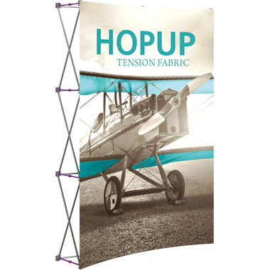 Hop Up™ 2×3 Curved Pop Up Display with Front Graphic