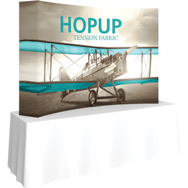 Hop Up™ 3×2 Curved Tabletop Display with Full Fitted Graphic