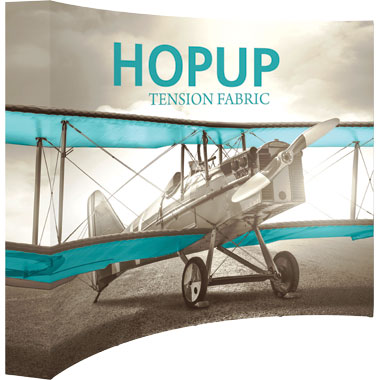 Hop Up™ 4×3 Curved Pop Up Display with Full Fitted Graphic