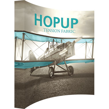 Hop Up™ 4×4 Curved Pop Up Display · Full Fitted Graphic