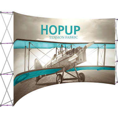 Hop Up™ 6×3 Curved Pop Up Display with Front Graphic