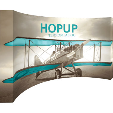 Hop Up™ 6×3 Curved Pop Up Display with Full Fitted Graphic