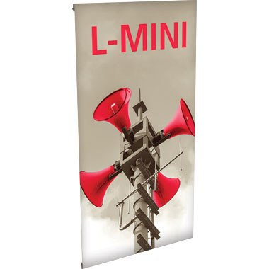 L-Mini™ • Tabletop Spring Back Banner Stand
