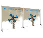Pegasus™ Standard Banner Stand · Two Displays Linked with Optional Linking Connectors
