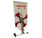 Phoenix™ Mini Banner Stand w/ 15.5″ × 31.5″ Graphic (2-Pole Hardware Height) · Left Angle View