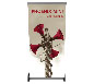 Phoenix™ Mini Banner Stand w/ 15.5″ × 31.5″ Graphic (2-Pole Hardware Height) · Front View