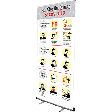 Banner Stands w/ Wellness Guideline Messaging