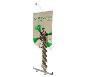 Quickstand™ Retractable Banner Stand (in Silver) and Light