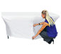 Stretch 6′-Wide Table Throw · Back Zipper