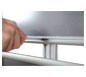 Trappa Post™ Sign Stand Assembly · Close Up of Screw Inside Bottom of Snap Frame