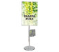 Trappa Post™ 7 Sign Stand · Front View w/ Literature Rack (sold separately)