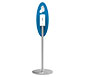 Trappa™ Post Sanitizer Kiosk w/ Oval Graphic · Front View