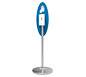 Trappa™ Post Sanitizer Kiosk w/ Oval Graphic · Right Angle View