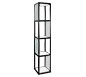 Twist™ 4 Portable Display Cabinet w/ Optional White Adhesive Vinyl (unimprinted) · Left Angle View