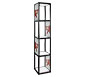 Twist™ 4 Portable Display Cabinet w/ Optional White Adhesive Vinyl (imprinted) · Left Angle View