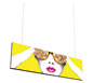 Vector Frame™ Hanging Light Box 10′ × 3′ · Left Angle View