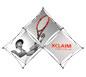 Xclaim™ Fabric Popup Display • 3 Quad Pyramid Kit 01 - Front View