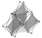 Xclaim™ Fabric Popup Display • 3 Quad Pyramid Kit 02 - View of Graphic Arrangement