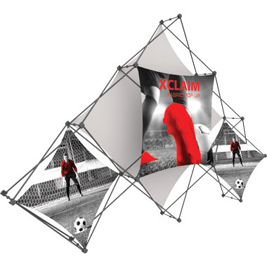 Xclaim™ Fabric Popup Display • 6 Quad Pyramid Kit 02