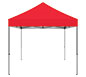 Zoom™ Economy 10′ Popup Tent (Red) · Front View