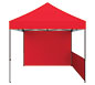 Zoom™ 10′ Tent w/ Full Wall & Half Wall (Tent & Full Wall Sold Separately) · Front View (Red)