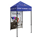 Zoom™ Economy 5′ Tent · Left Angle View w/ Optional Graphic Wall (sold separately)