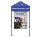 Zoom™ Economy 5′ Tent · Front View w/ Optional Graphic Wall (sold separately)