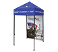 Zoom™ Economy 5′ Tent · Right Angle View w/ Optional Graphic Wall (sold separately)