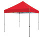 Zoom™ Standard 10′ Popup Tent (Red) · Right Angle View