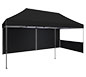 Zoom™ 20′ Tent w/ 20′ Full Wall & 10′ Half Wall (Tent & Half Wall Sold Separately) · Left Angle View (Black)