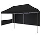 Zoom™ 20′ Tent w/ 20′ Full Wall & 10′ Half Wall (Tent & Half Wall Sold Separately) · Right Angle View (Black)
