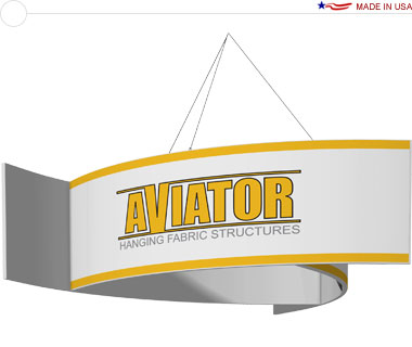 Aviator™ Hanging Banner Sign · 10′ × 36″ Pinwheel
