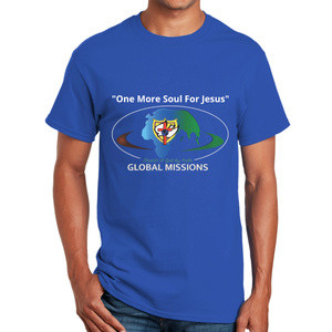 One more Soul for Jesus  Global Mission Outreach Shirt (blue)
