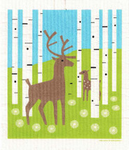 Deer in Birch Swedish Dish Cloth
