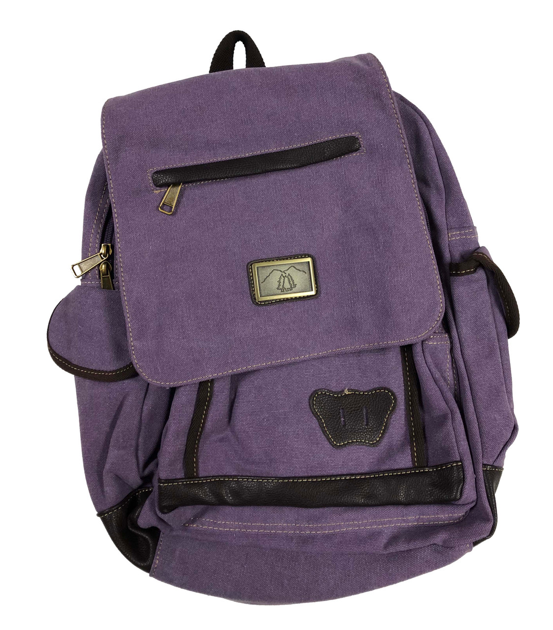 purple canvas backpack